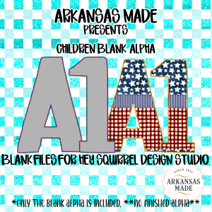 Children Blank Alpha Hey Squirrel Design Studio Files, Blank Digital Alpha PNGs for Patriotic Designs, Custom DIY Lettering