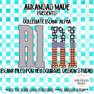 Collegiate blank alpha Files for Hey Squirrel Design Studio | Customizable Digital Alpha PNGs | diy Craft Download