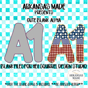 Cute Blank Alpha | Hey Squirrel Design Studio Digital PNGs | Customizable Letters & Numbers for Crafters
