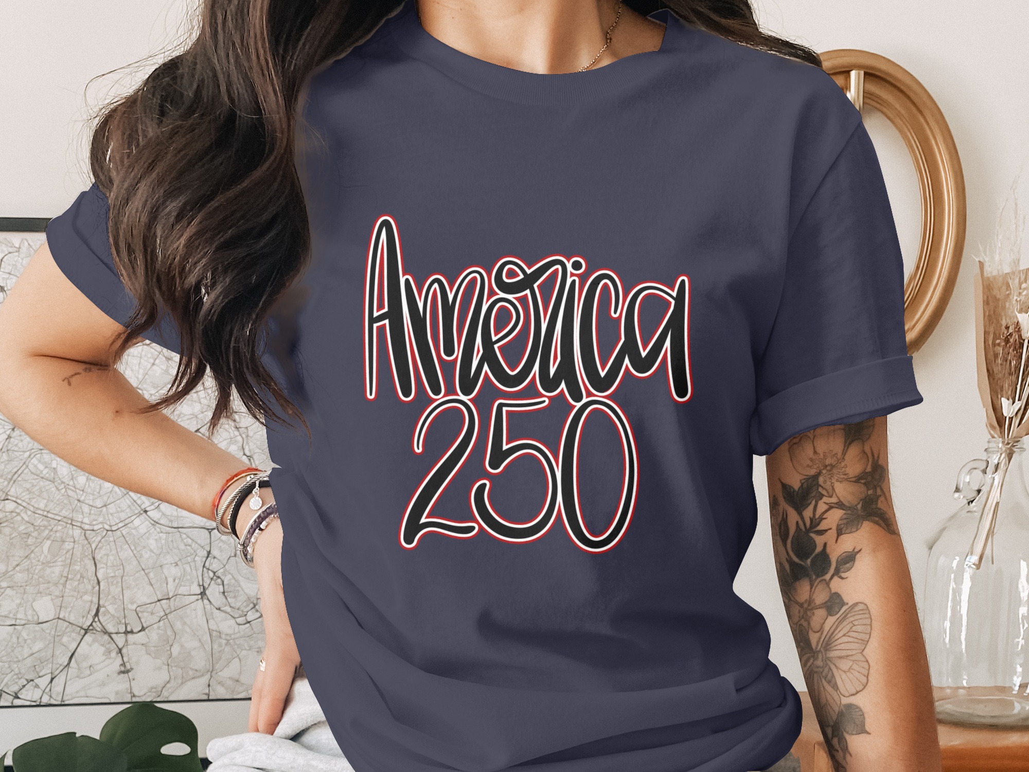 America 250 T-Shirt, Patriotic American 250th Anniversary Tee, USA 250 Celebration Gift, Independence Day Outfit, Historical Pride Shirt - Image 3