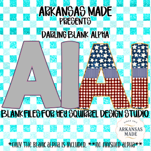 Darling Blank Alpha for Hey Squirrel Design Studio, Digital Alpha PNGs for Custom Lettering, DIY Crafts & Sublimation Blanks, Instant