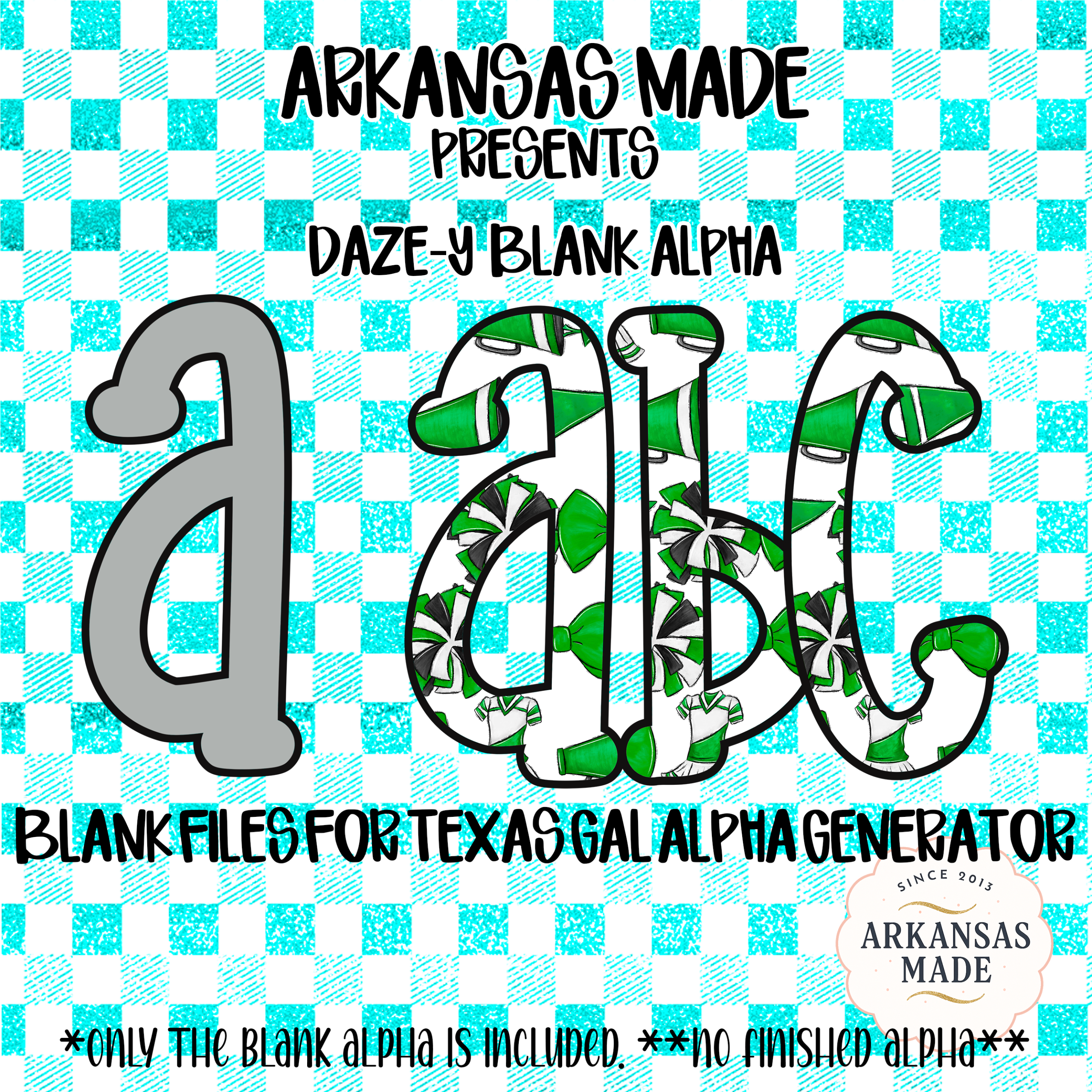 Digital Download Blank Alpha PNG, Daze-y Cheerleader Alpha, Texas Gal Alpha Generator Files for Spirit Wear Designs, Crafters, Instant
