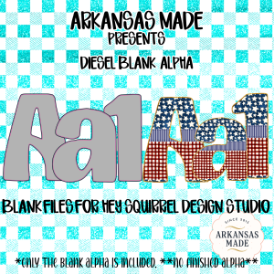 Diesel Blank Alpha PNGs for Hey Squirrel Design Studio - Digital Letters & Numbers Pack, Commercial Use Crafting Download