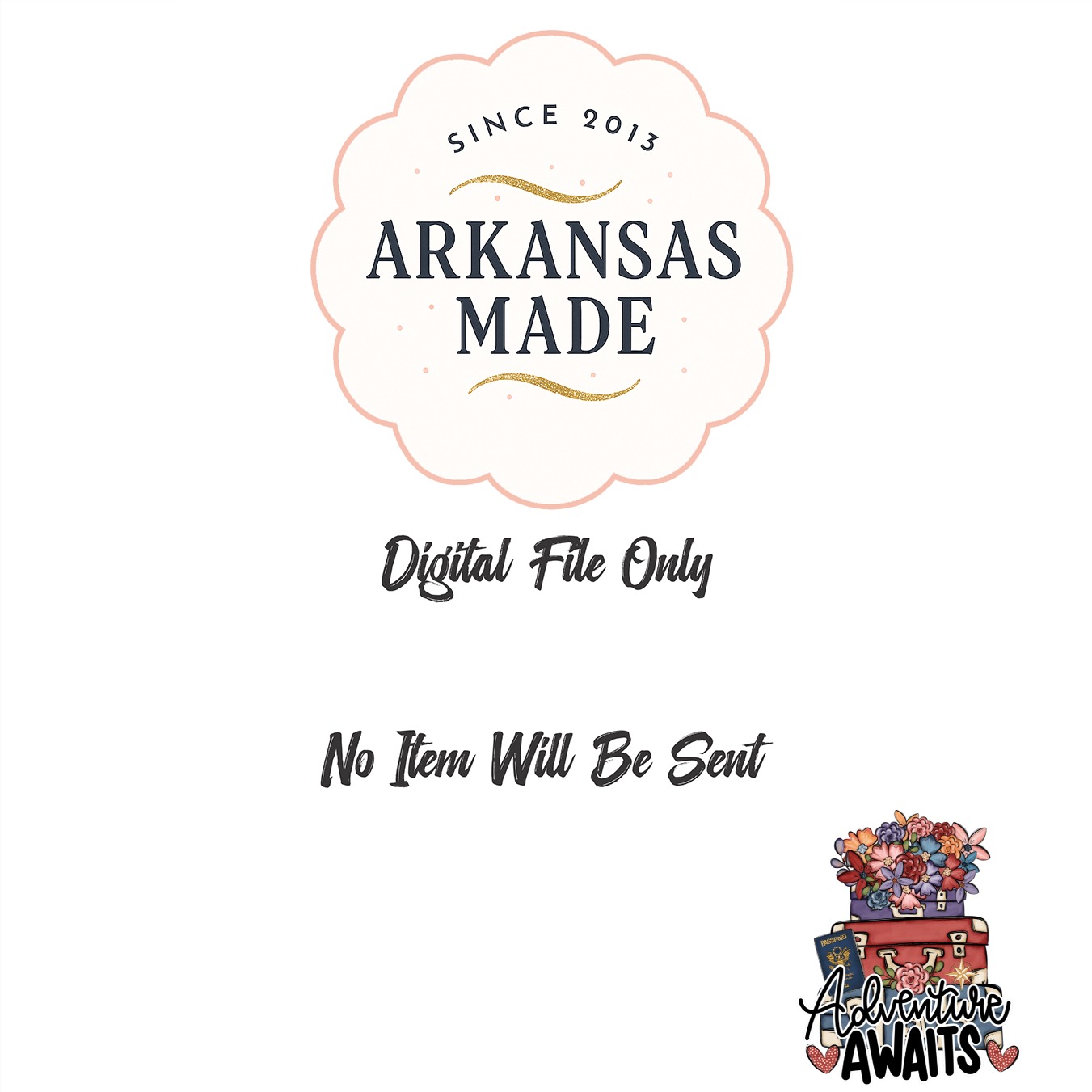 Adventure Awaits Digital Design, Travel PNG, Wanderlust Clipart, Floral Suitcase SVG, Traveler Gift Graphic File - Image 3