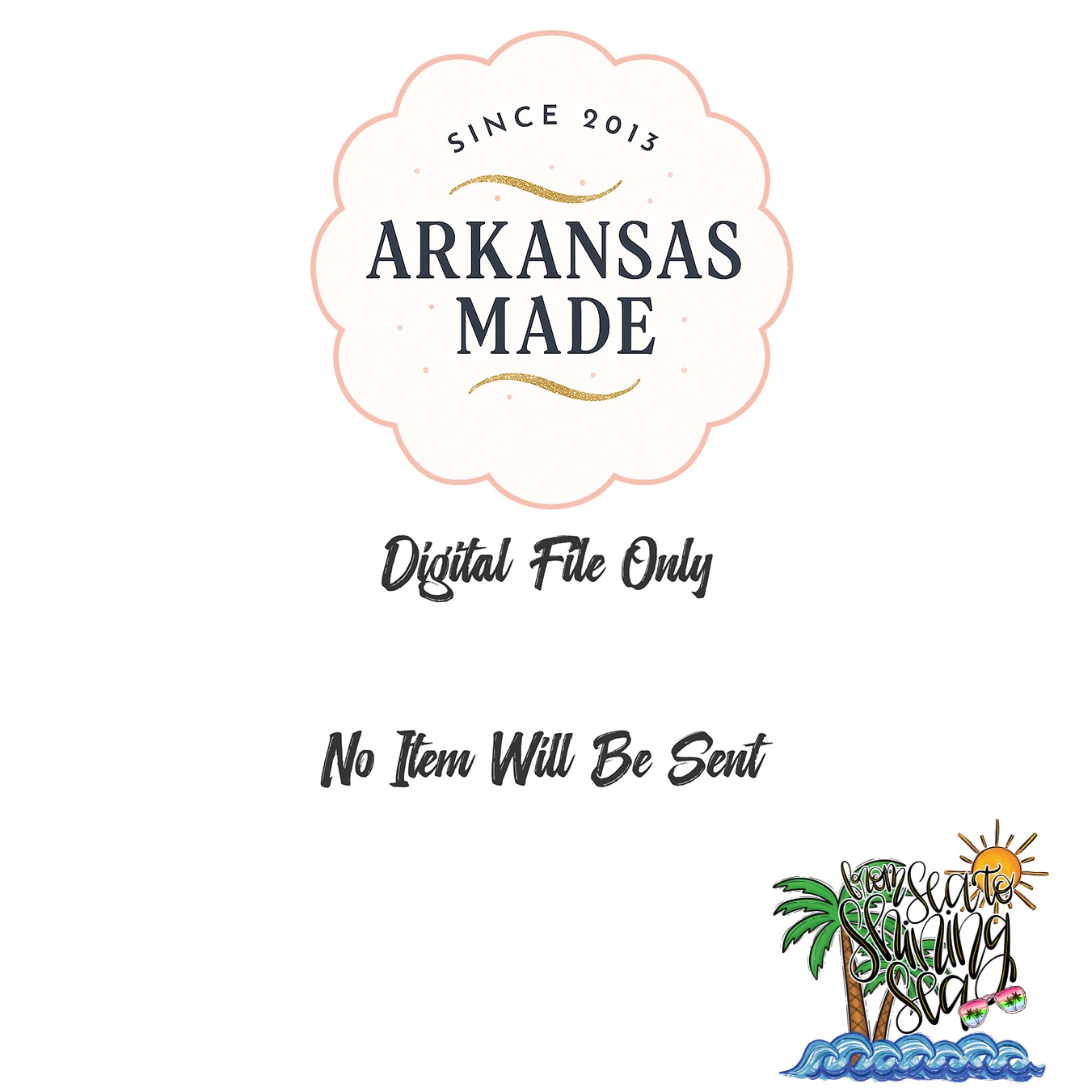 From Sea to Shining Sea Digital Design, Patriotic Summer Beach PNG, Tropical Vacation Sublimation Clipart, Palm Trees Sun Waves Instant - Image 4