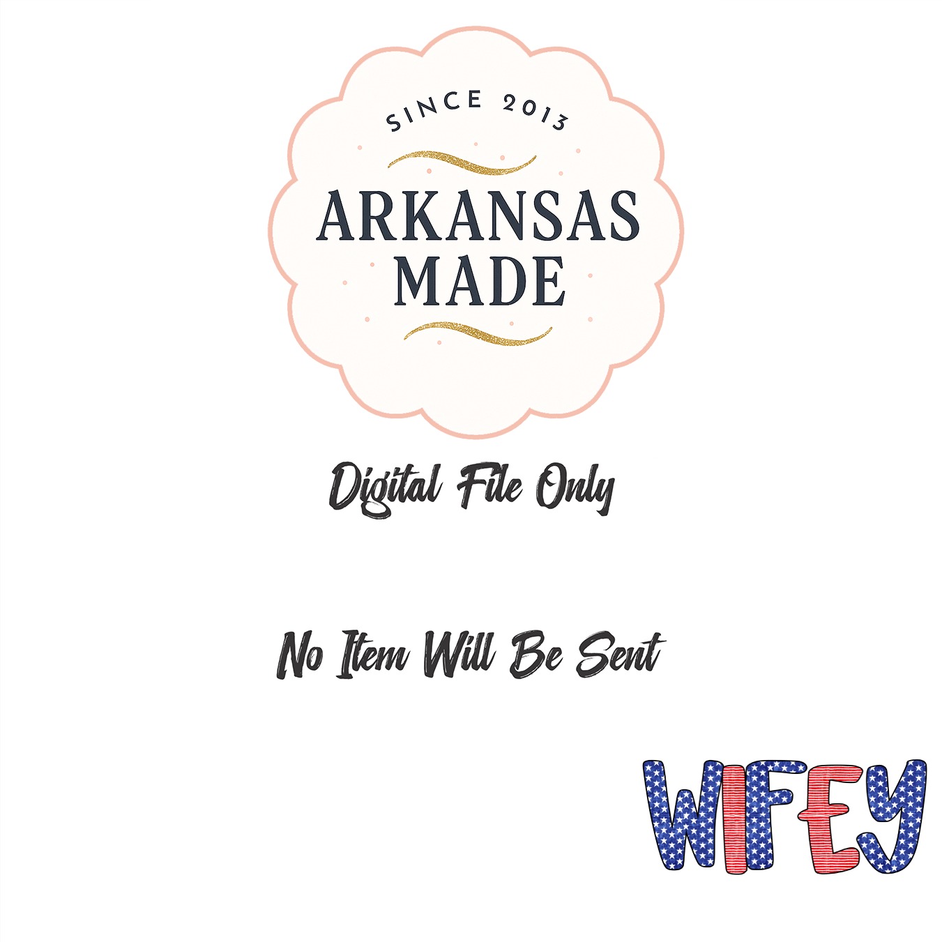 Patriotic Wifey Digital PNG Design, American Flag Wifey Sublimation Graphic, USA Stars Stripes Wife Gift Digital File - Image 3
