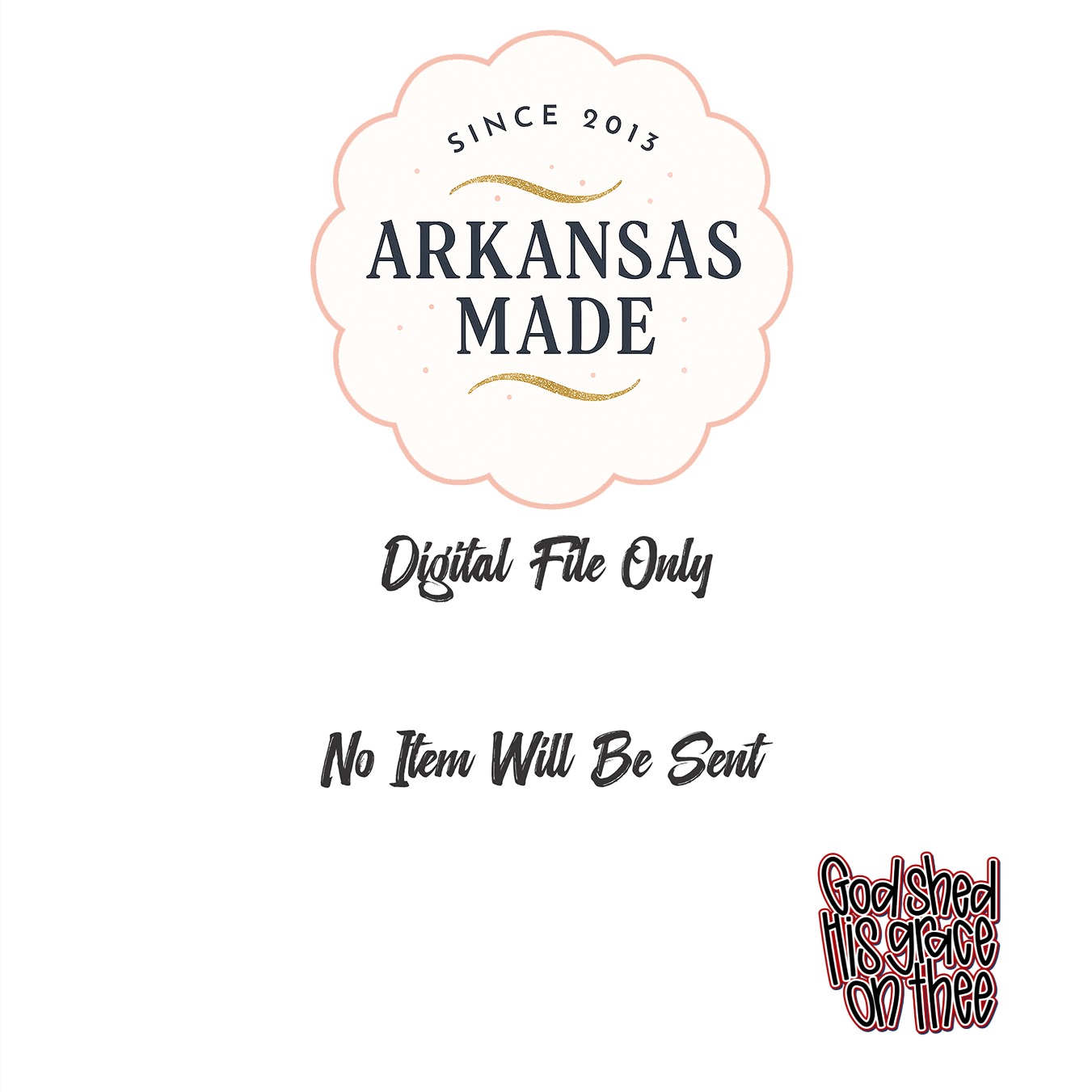 God Shed His Grace On Thee Digital PNG SVG, Christian Faith Design, Inspirational Religious Quote Download - Image 3