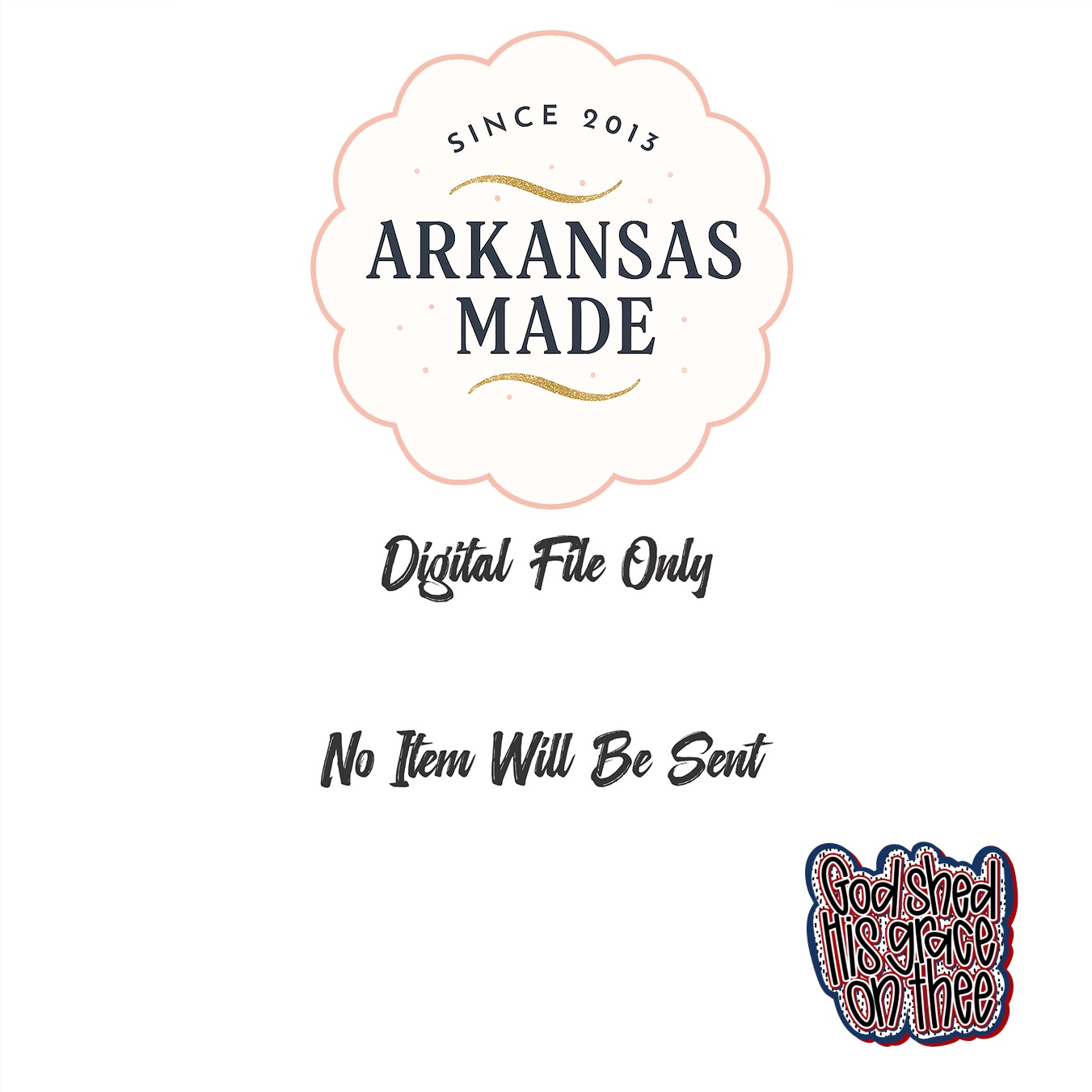 Patriotic Christian Grace Quote Digital Download, God Shed His Grace On Thee SVG PNG JPG File, Americana Faith Design - Image 3