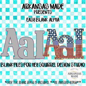 Easy Blank Alpha PNGs for Hey Squirrel Design Studio - Digital Download Letters | Custom DIY Patriotic American Monogram Kit
