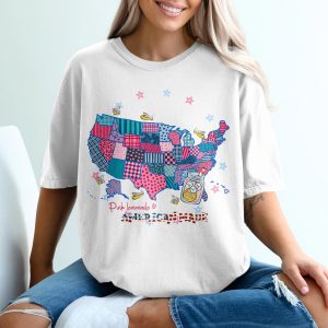 Pink Lemonade American Made USA Map Digital Art PNG | 4th of July Sublimation Design | Patriotic Summer Vibes File Download