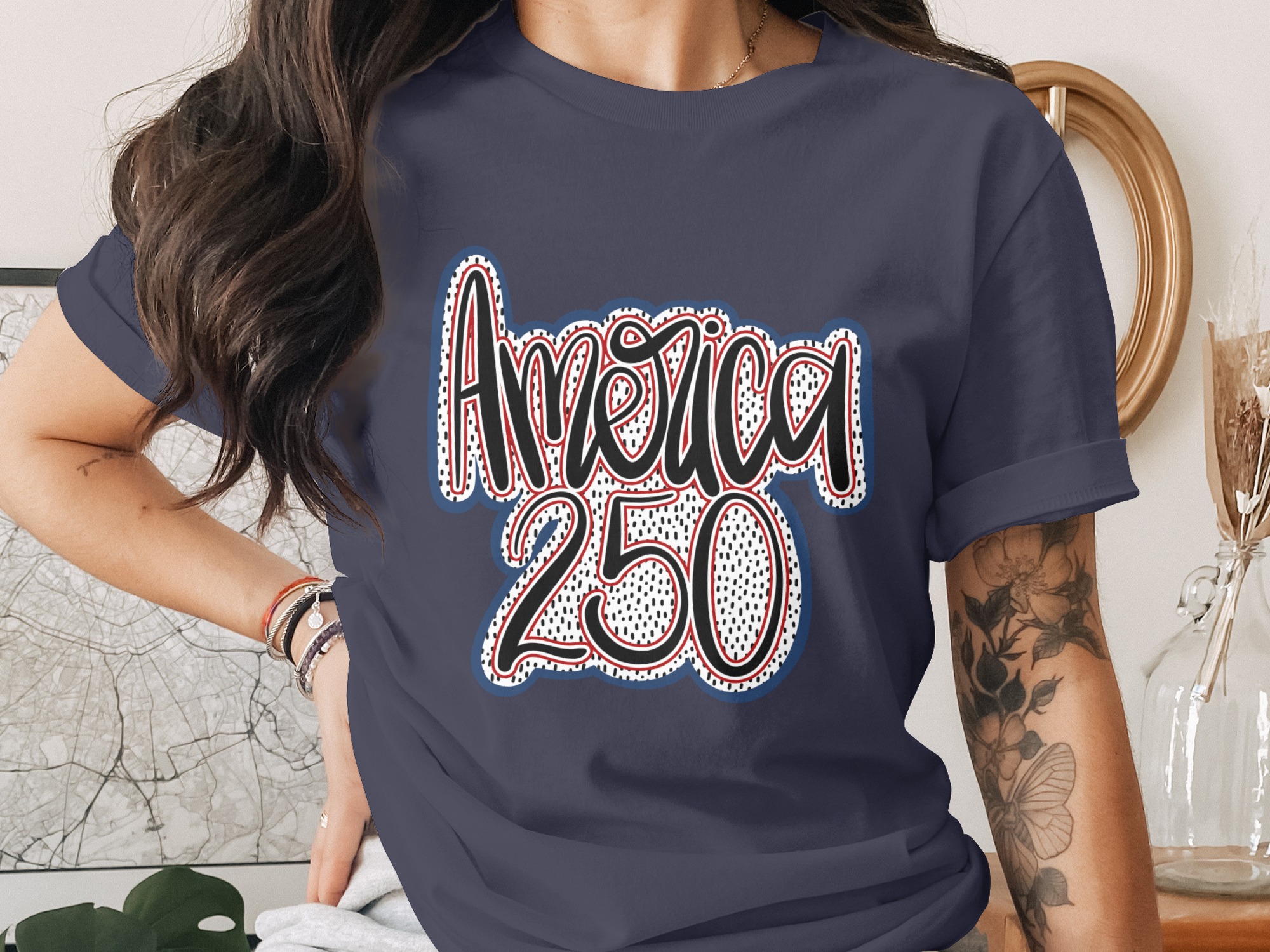 America 250 T-Shirt, Patriotic USA 250th Anniversary Shirt, Fourth of July Independence Day Tee, American Celebration Apparel - Image 3