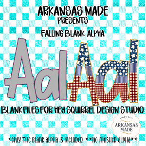 Falling Blank Alpha Blank Digital Alpha PNGs for Hey Squirrel Design Studio | Customizable Alphabet for Crafting DIY
