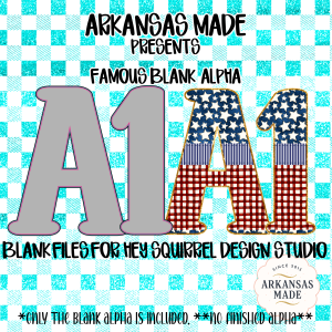 FAMOUS Blank Alpha PNGs for Hey Squirrel Design Studio | Customizable Digital Letters Numbers | Instant Download
