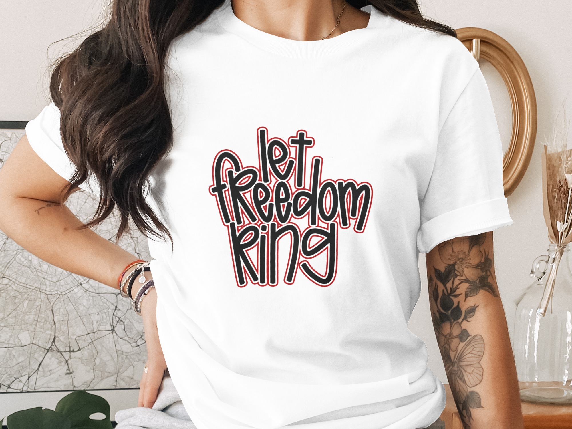 Let Freedom Ring T-Shirt, Patriotic American Tee, 4th of July Independence Day Shirt Gift