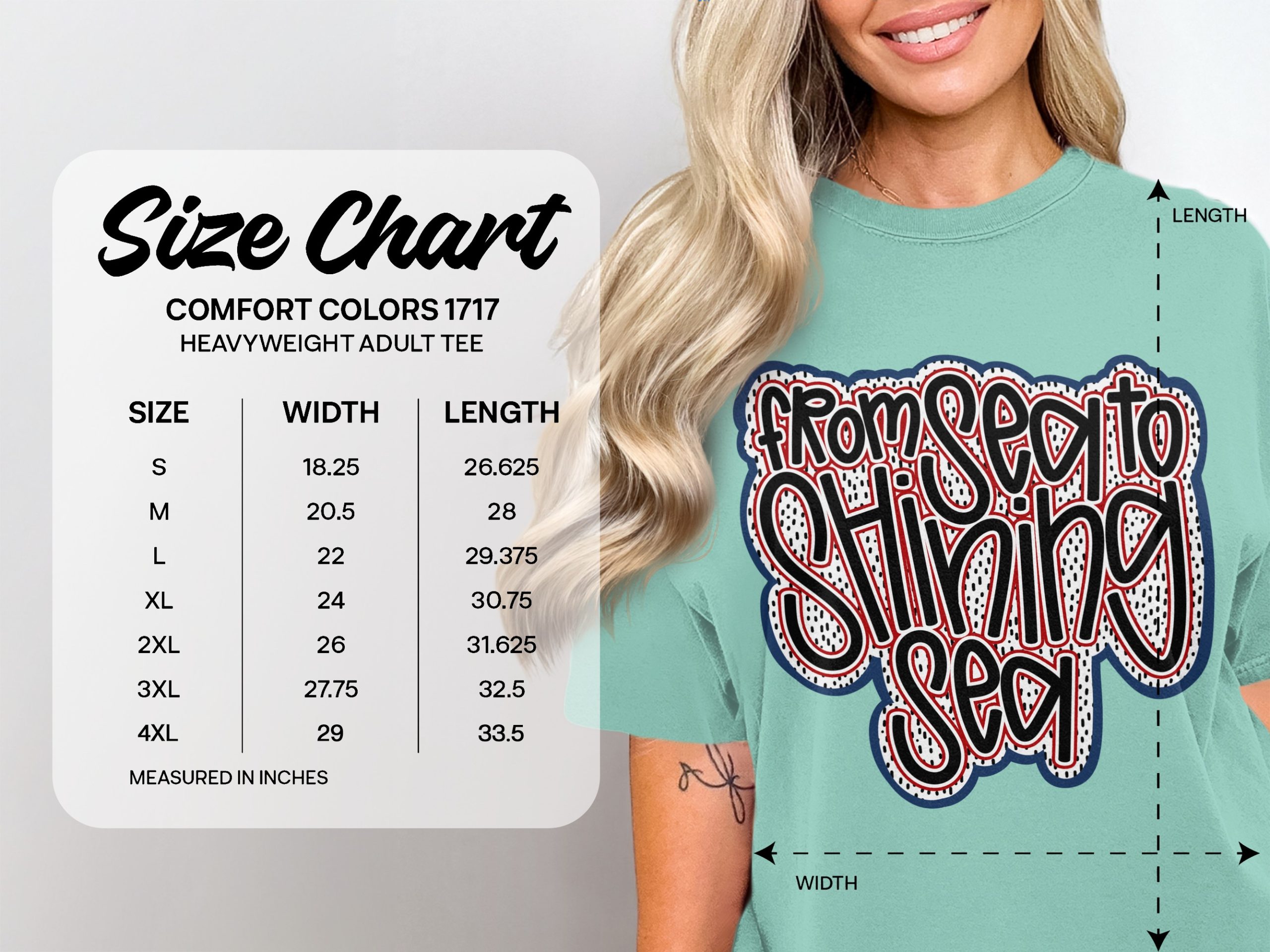 From Sea to Shining Sea T-Shirt, Patriotic USA Shirt, 4th of July Tee, American Pride, Travel USA Top, Gift Her - Image 4