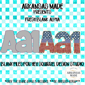 Fresh Blank Alpha for Hey Squirrel Design Studio Blank Digital Alpha PNGs - Customizable Crafting Font Files, Instant Download
