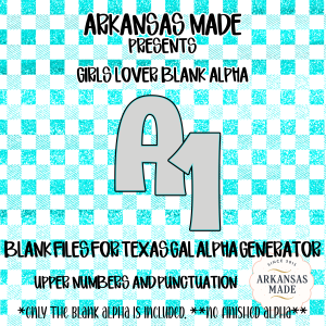 Blank Alpha Set Digital Letters, Numbers & Punctuation PNG SVG, Fillable Custom Texas Gal Girls Lover Alphabet for Crafting Files