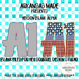 Hekson Blank Alpha PNGs for Hey Squirrel Design Studio | Customizable Digital Letter Files for DIY Crafts