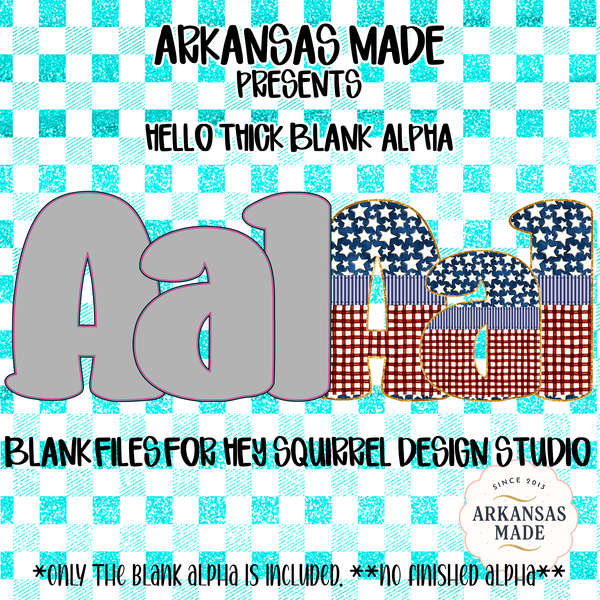 Hello Thick Blank Alpha Digital PNGs for Hey Squirrel Design Studio, Chunky Bubble Letters, Crafting Files, Customizable Font