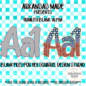 Humility Blank Alpha Digital Alpha PNGs for Hey Squirrel Design Studio, Patriotic Lettering, Custom Craft Files
