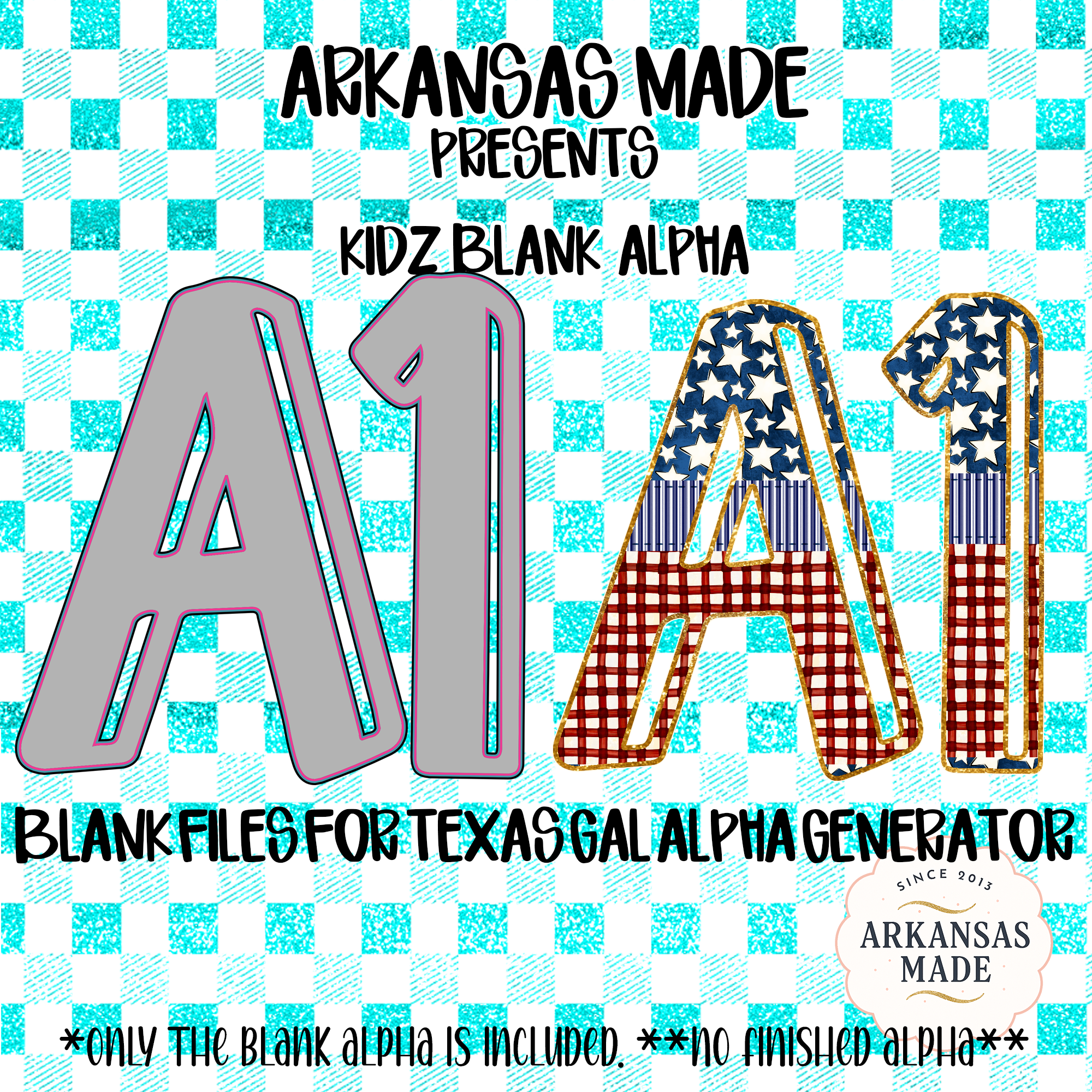 Kidz Blank Alpha PNGs for Texas Gal Alpha Generator - Customizable Digital Letters & Numbers, DIY Crafts & Sublimation Files - Image 2