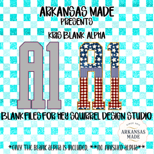 Kris Blank Alpha Digital PNG Letters for Hey Squirrel Design Studio: DIY Design Tool, Sublimation Ready Files, Instant Download