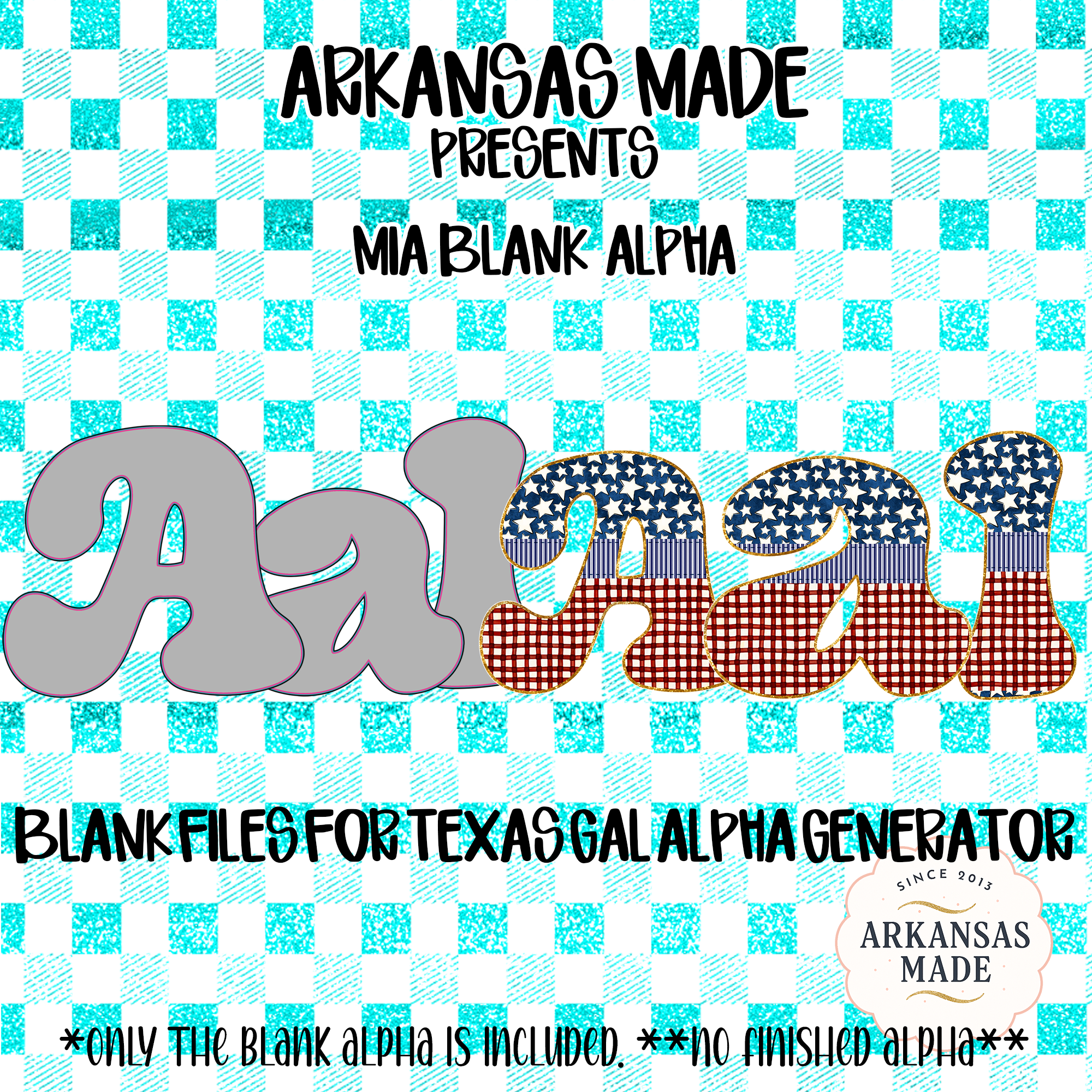Mia Blank Alpha PNGs for Texas Gal Alpha Generator | Digital Alphabet Letters | Customizable Craft Files Instant Download - Image 2