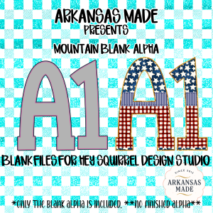 Mountain Blank Alpha for Hey Squirrel Design Studio - Digital PNG Letters & Numbers Bundle - Crafting Files for Custom Design - DIY