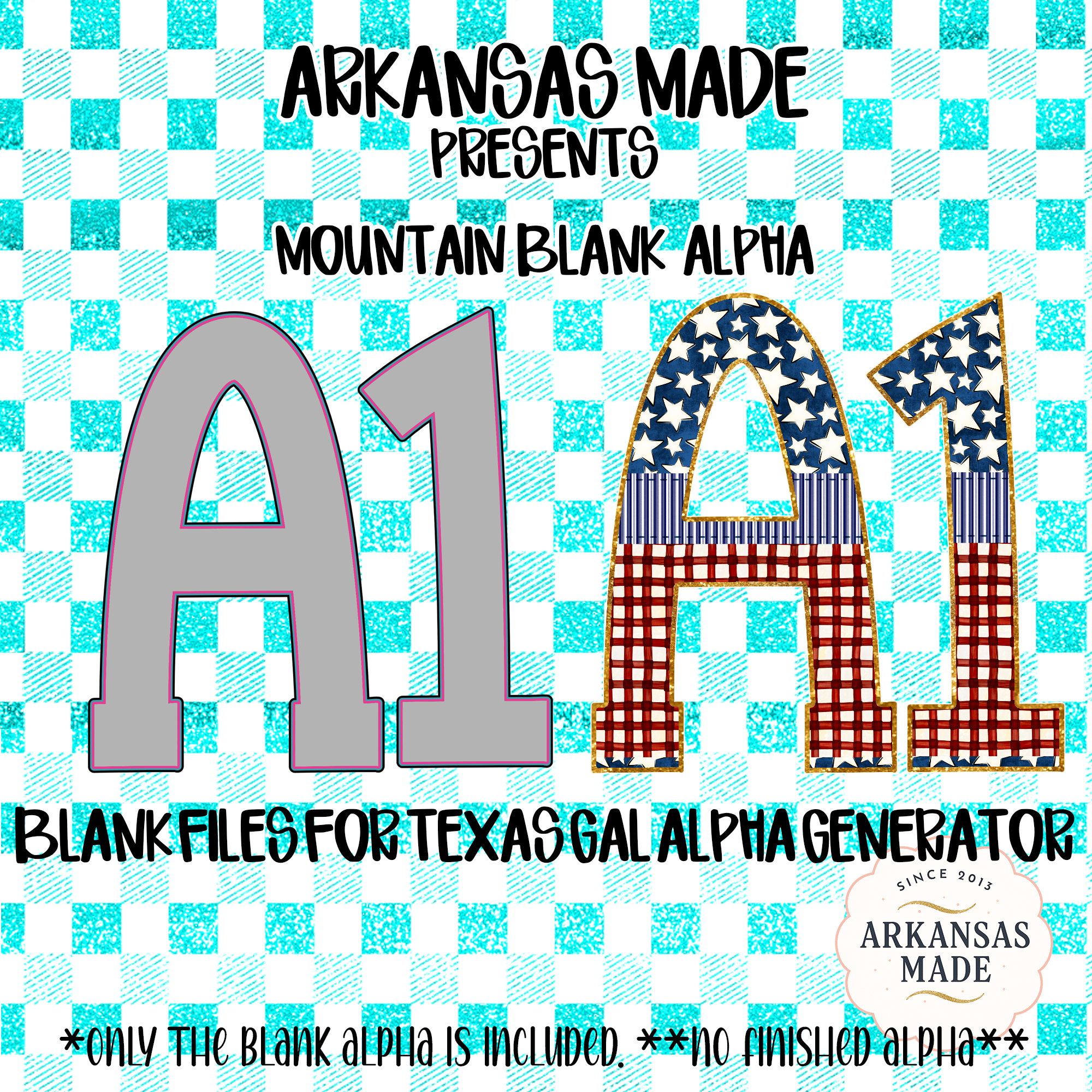 Mountain Blank Alpha for Texas Gal Alpha Generator | Digital PNGs for DIY Crafts, Patriotic Sublimation, Custom Lettering - Image 2