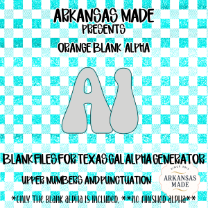 Blank Fillable Alpha Sets - Digital Letters & Numbers Outline for Sublimation Crafting | Bubbly Font DIY Design Template | Custom Text