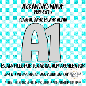 Playful Sans Blank Fillable Alpha Set | Digital Letters Numbers Punctuation Font | DIY Craft Design File SVG PNG | Customizable Text Creator