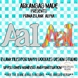 Prima Blank Digital Alphas Outline Font Custom Letters Numbers Punctuation Digital for Happy Doodles Design Studio Font Filler