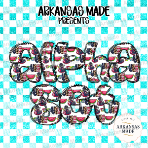 Summer Lake Life Digital Alpha Set, Patriotic Raccoon Watermelon Letters, Fun Sublimation Alphabet PNG Bundle, Craft Design Font, Digital
