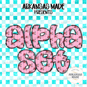 Pink Rose Alpha Set Digital Download | Faux Glitter Turquoise Gingham Letters PNG Bundle, Striped Floral Bubble Font Clipart