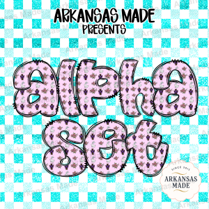Easter Bunny Cross Alpha Set Digital, Spring Floral Pink Glitter Teal Gingham Letters PNG Bundle, Sublimation Alphabet Clipart File