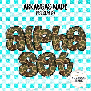 Camouflage Digital Alpha Set PNG, Hunter Camo Alphabet Letters, Distressed Bubbly Font for DIY Sublimation & Crafts