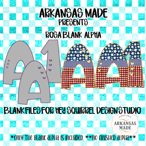 Rosa Blank Alpha PNGs for Hey Squirrel Design Studio | Customizable Letter Number Set Digital Files | Crafting Sublimation Design Tool | DIY