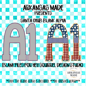 Santa Chub Blank Alpha PNGs for Hey Squirrel Design Studio - Digital Download Letters Numbers Graphics for DIY Crafters