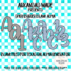Blank Alpha for Texas Gal Alpha Generator Digital Download PNG, Customizable Font Letters Numbers, Craft Supply Digital Design
