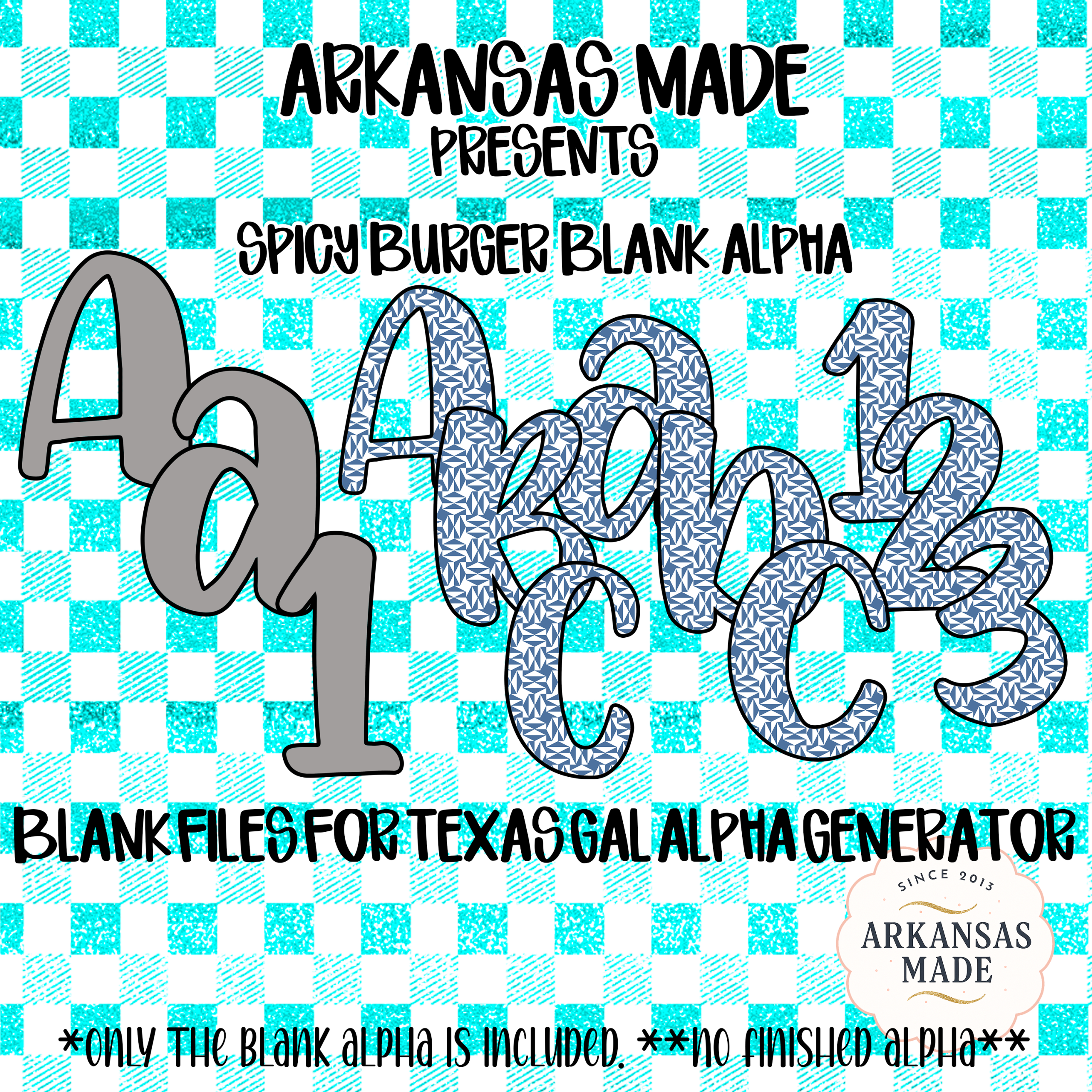 Blank Alpha for Texas Gal Alpha Generator Digital Download PNG, Customizable Font Letters Numbers, Craft Supply Digital Design