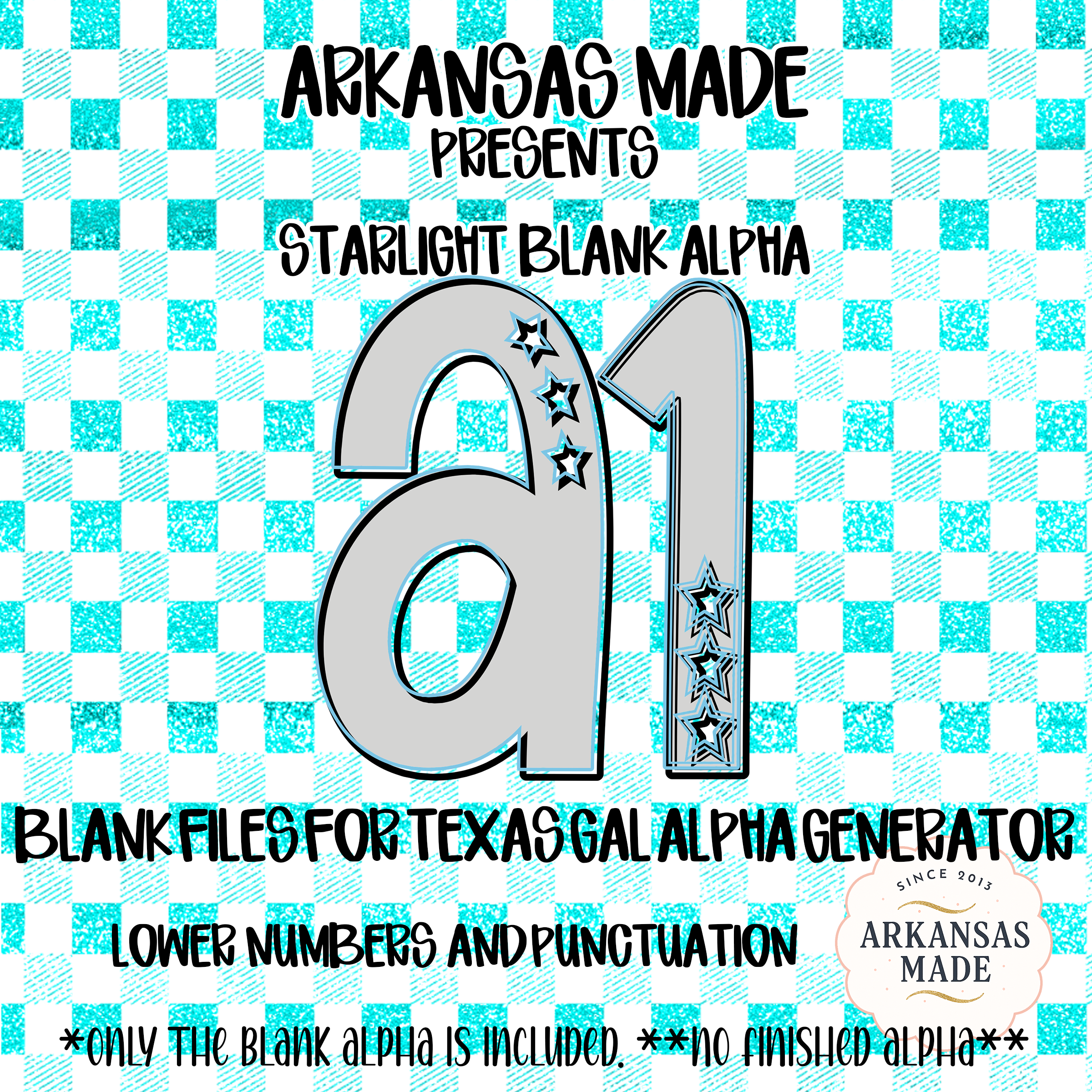Blank Fillable Alpha Set for Crafting | Digital Download Letters Numbers Punctuation | Starlight Star Outline Alpha for Custom Designs PNG