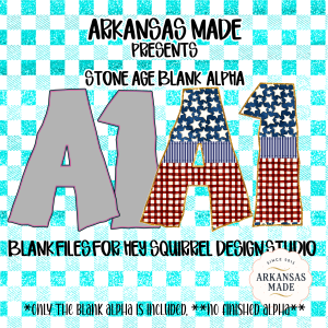 Stone Age Blank Alpha PNGs for Hey Squirrel Design Studio | Digital Alpha Letters Numbers | Sublimation Crafter Files
