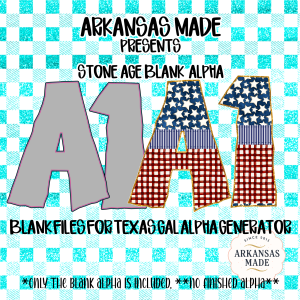 Stone Age Blank Alpha PNGs for Texas Gal Alpha Generator | Digital Letters for Sublimation & Crafts