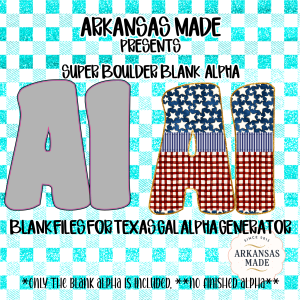 Super Boulder Blank Alpha PNGs for Texas Gal Alpha Generator, Digital Download Outline Letters, DIY Craft Font, Sublimation Design Asset