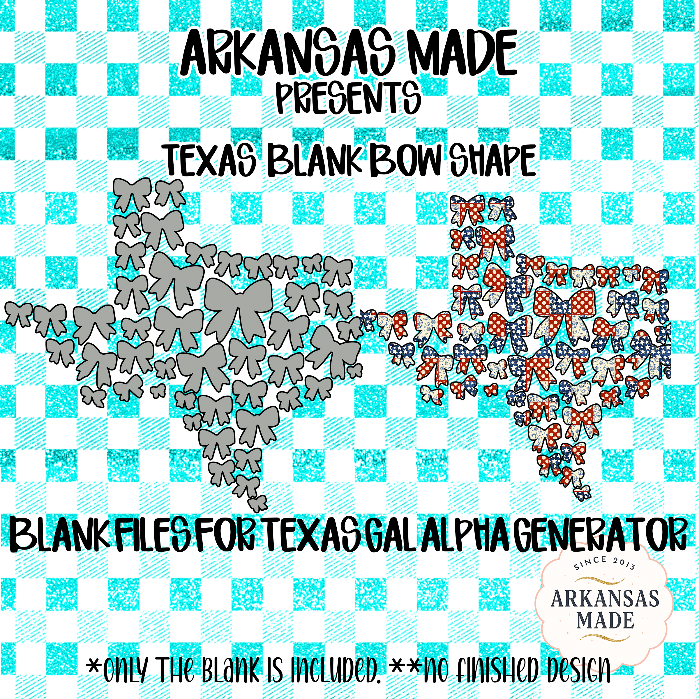 Texas Bow Shape Digital File, Texas State Outline PNG SVG, Blank Bows for Sublimation Design, Southern Crafters Supply