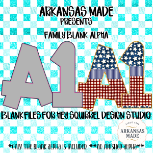 Family Blank Alpha for Hey Squirrel Design Studio - Customizable Digital Alpha PNGs, Patriotic Americana Craft Files for DIY Projects