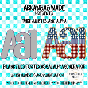 Thick Juliet Blank Alpha PNGs for Texas Gal Alpha Generator - Digital Download ABCs, Numbers, Punctuation. Crafting Font Files.