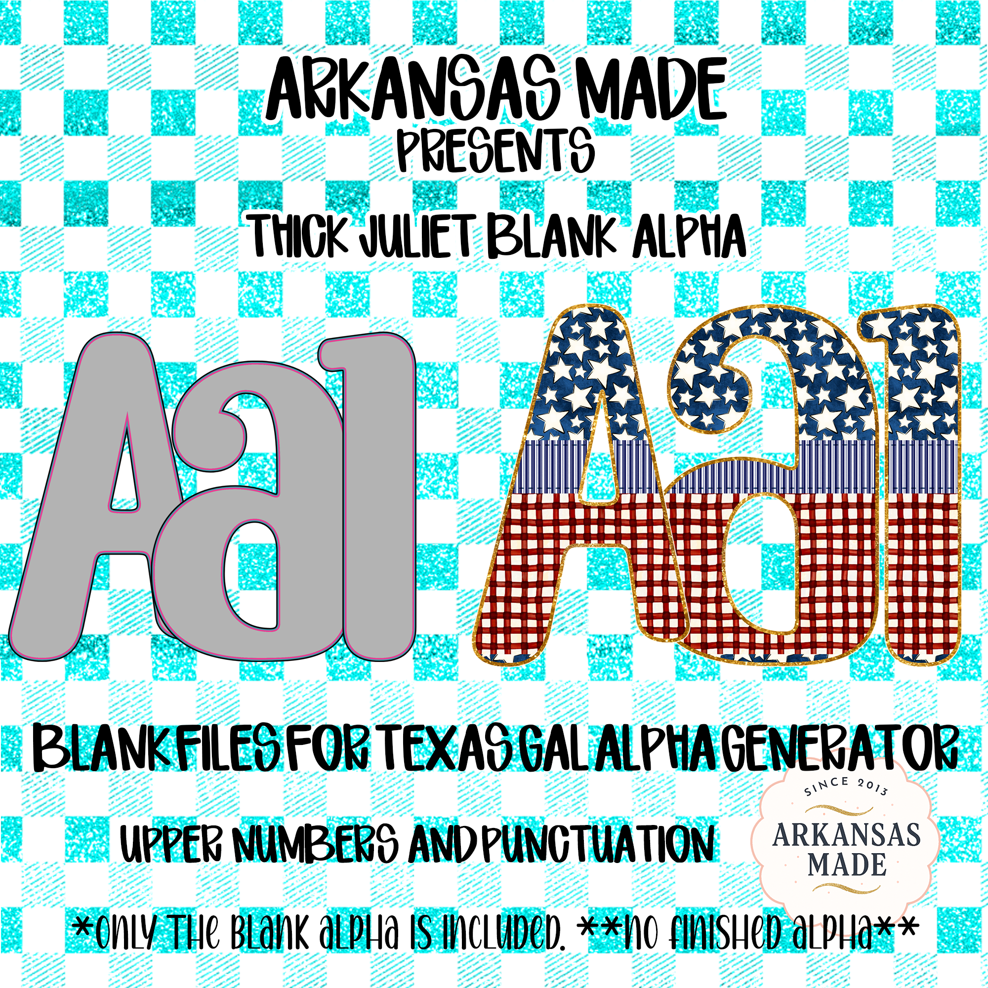 Thick Juliet Blank Alpha PNGs for Texas Gal Alpha Generator - Digital Download ABCs, Numbers, Punctuation. Crafting Font Files.