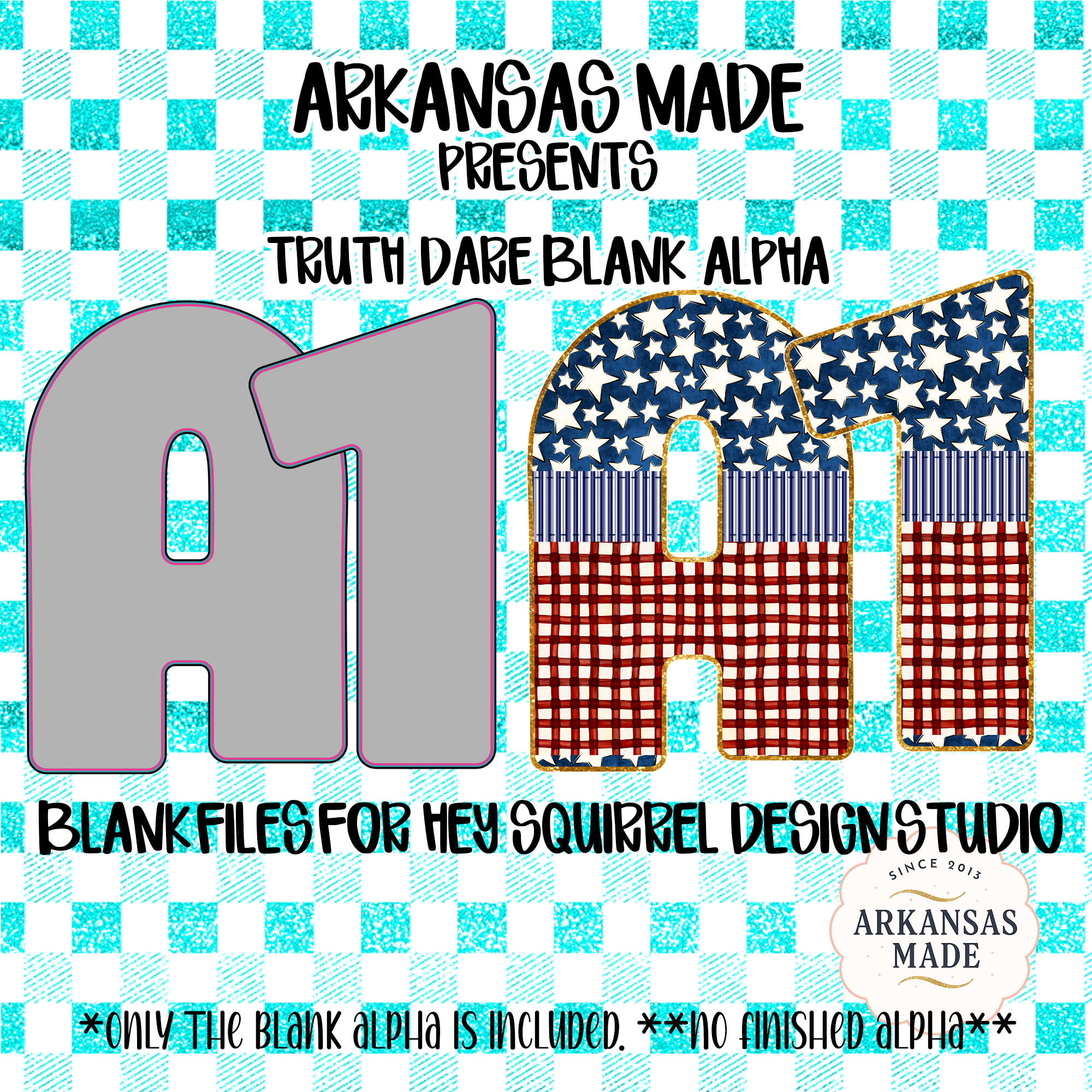 Truth Dare Blank Alpha PNG Files Hey Squirrel Design Studio | Patriotic Americana Letters & Numbers Digital Download for Crafters