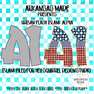 Urban Flash Blank Alpha PNGs for Hey Squirrel Design Studio | Digital Alphabet Letters | Sublimation Fonts for Crafters